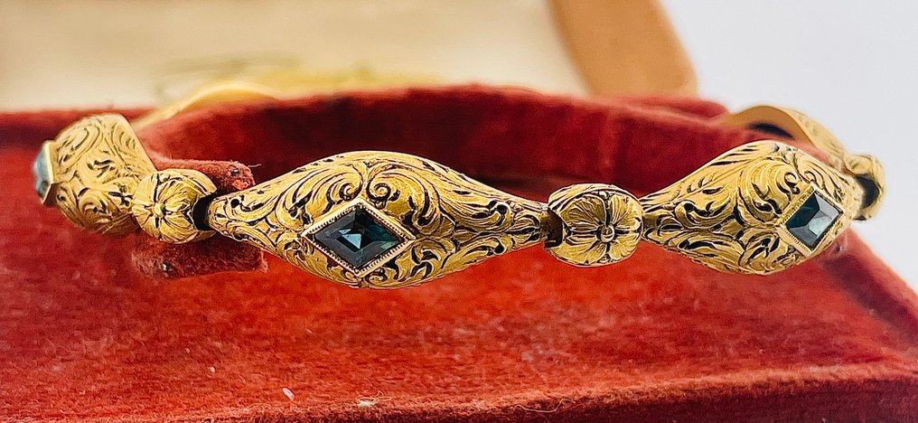 Rannekoru - 18 kt. Keltakulta Safiiri #1.0