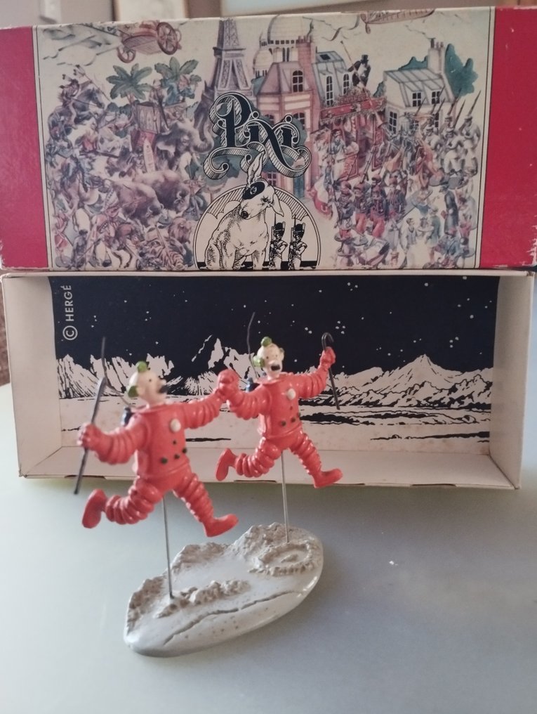 Tintin - Figurines en Plombs de dupont et dupond. Objectif lune année 1990. #3.2