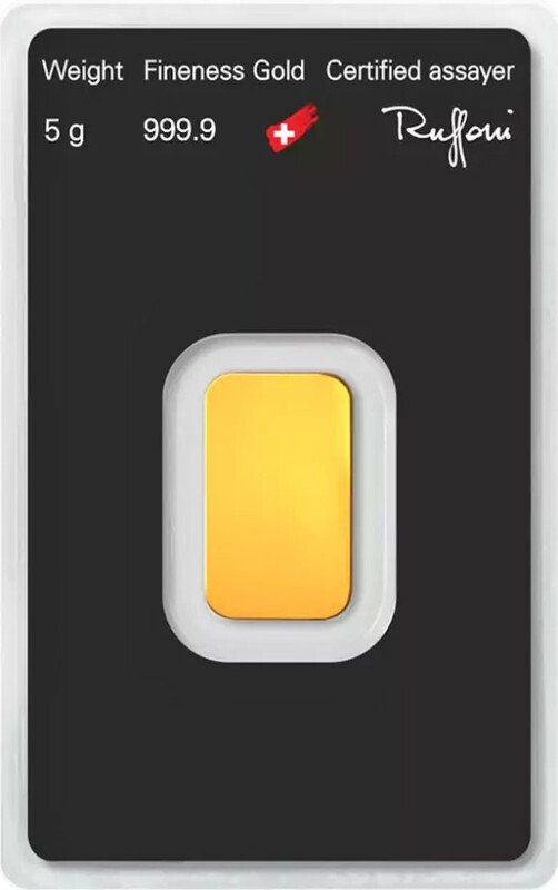 5 gramas - Ouro .999 - Argor-Heraeus, Switzerland - Selado e com certificado #1.0