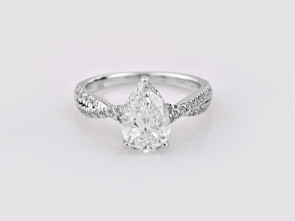 Ring - 14 kt Weißgold -  2.54ct. tw. Diamant (Laborgezüchtet (Lab Grown)) - Diamant #4.3