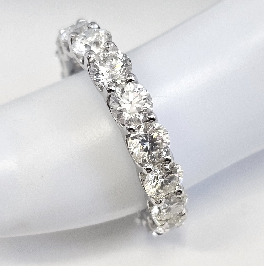 没有保留价 - 戒指 - 14K包金 白金 -  3.46ct. tw. 钻石 (天然) - 钻石 #2.1