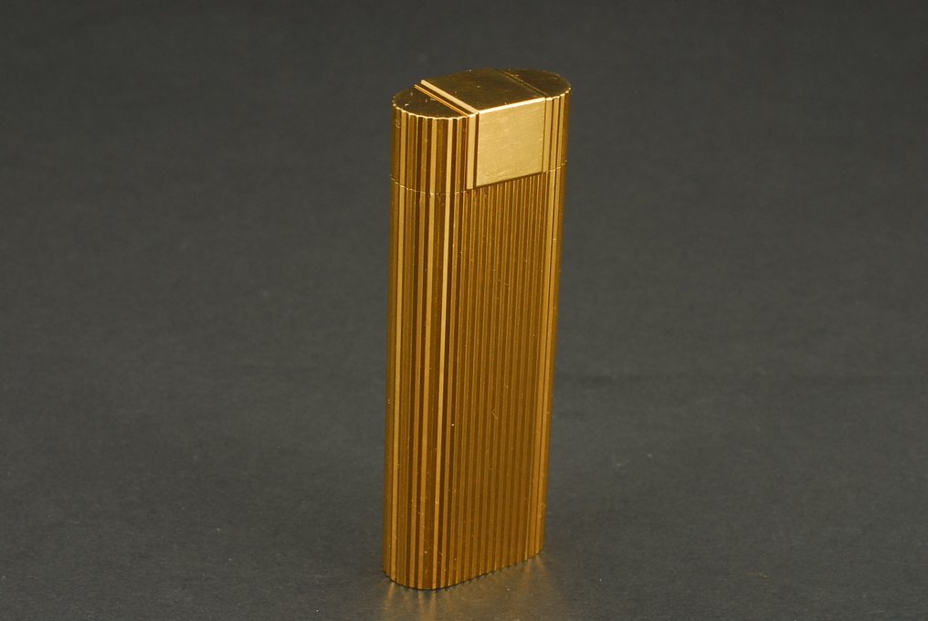 Cartier - must de Cartier – Line Pattern Lighter Gas Lighter - 口袋打火机 - 镀金的(PLAQUE OR G) #4.3