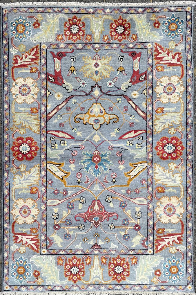 Afghan Art Deco Ziegler - new - unused - hand-knotted - wool - new - Carpet - 184 cm - 124 cm #1.0