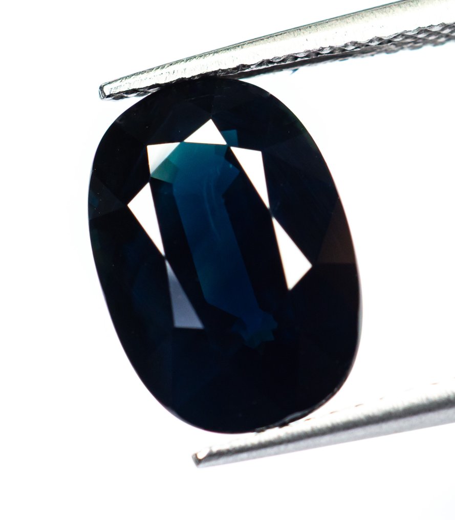 Senza prezzo di riserva Zaffiro - 6.10 ct - Bellerophon Gemlab - Blu verde profondo #2.1