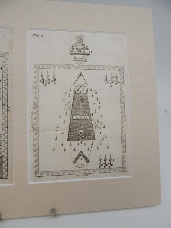 法国 - 徽章 - masonic franc maconnerie copper engravings Tableaus maconnique - 18世纪早期 #4.3