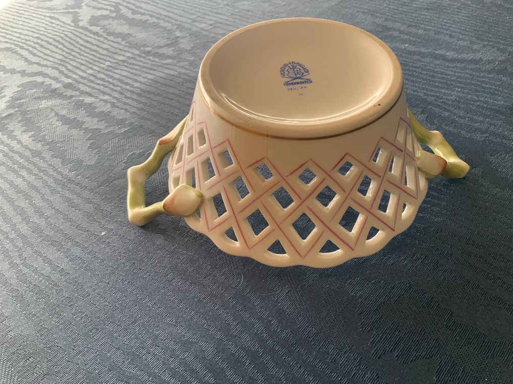 Herend - Patroon Rothschild Bird - 篮子 - Apponyi - 手工绘制的瓷器 - Herend - Ajour篮子 #4.3