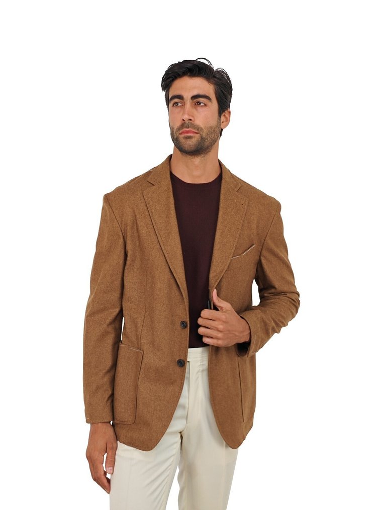 RUBINACCI NAPOLI RRP 2200€ Brown Jacket Sport Coat 100% Soft Cashmere - 54 IT - 彩色運動上衣 - New with tags #1.0
