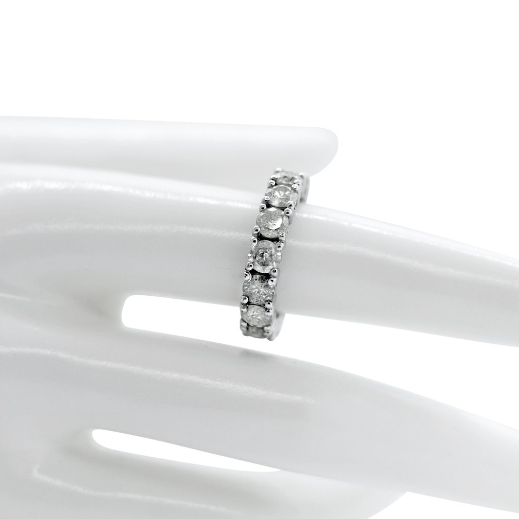 没有保留价 - 永恒戒指 - 14K包金 白金 - 4.90ct. tw. 钻石 (天然) - F-I 颜色 #3.2