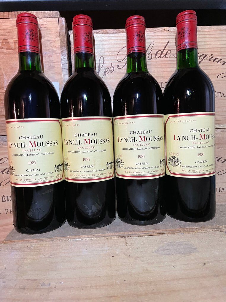 1987 Chateau Lynch-Moussas - Pauillac 5ème Grand Cru Classé - 4 Bottles (0.75L) #1.0