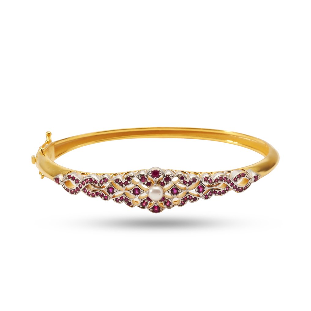 沒有保留價 - 手鈪 銀 紅寶石 - 复古灵感 #2.1