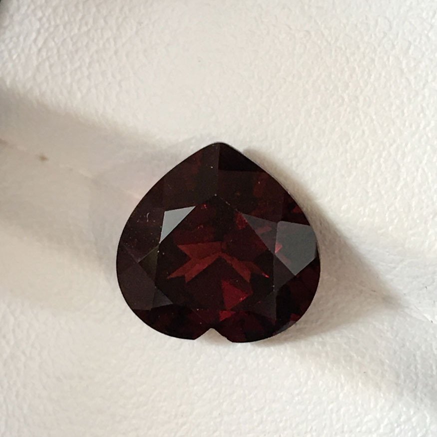 没有保留价 - 1 pcs 红色 石榴石 - 5.87 ct - 国际宝石研究院(IGI) - 心形红色石榴石 #1.0