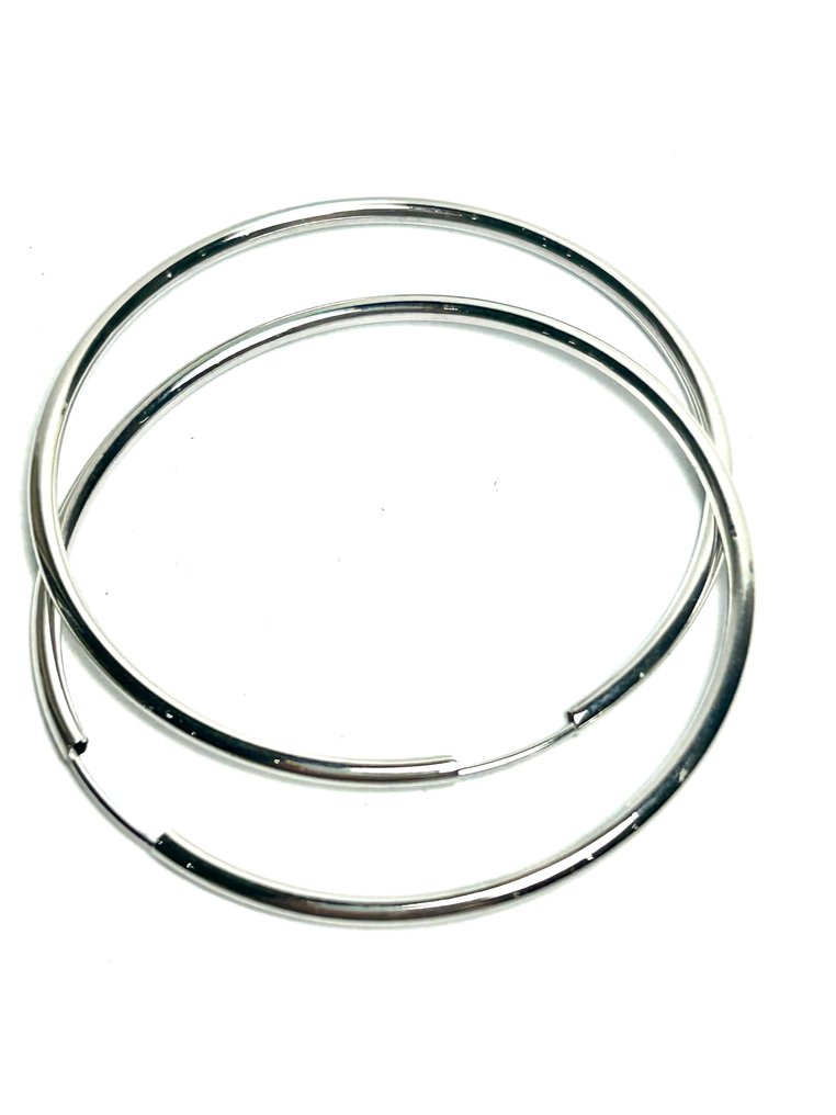 Pendientes de aro - 18 quilates Oro blanco #4.3