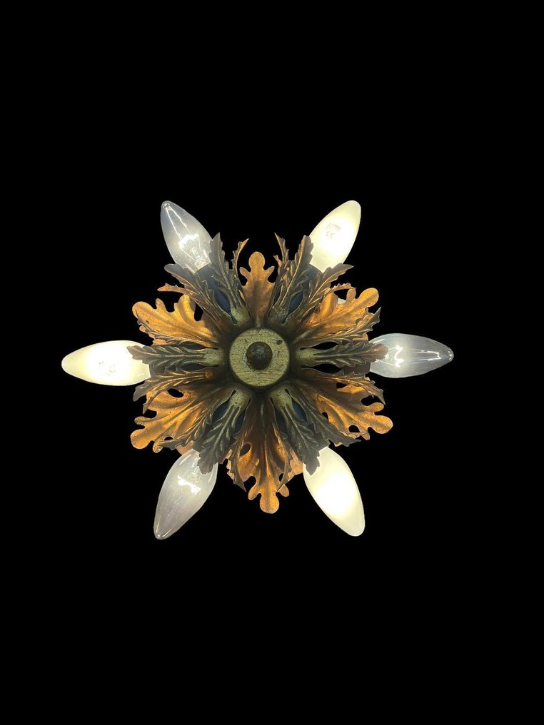 Banci Firenze - Flush mount ceiling lamp - wrought iron gold leaf #4.3