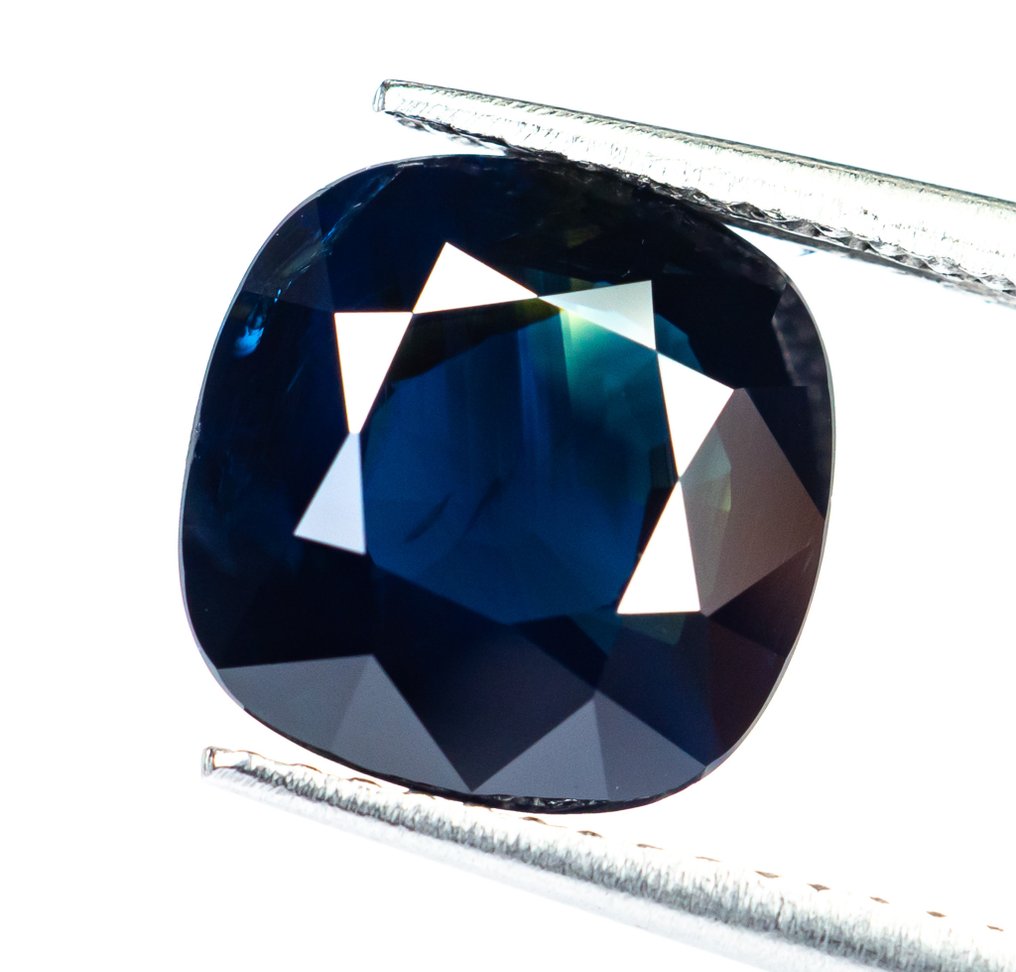 Fără preț de rezervă Safir  - 5.62 ct - Bellerophon Gemlab - Albastru închis #1.0