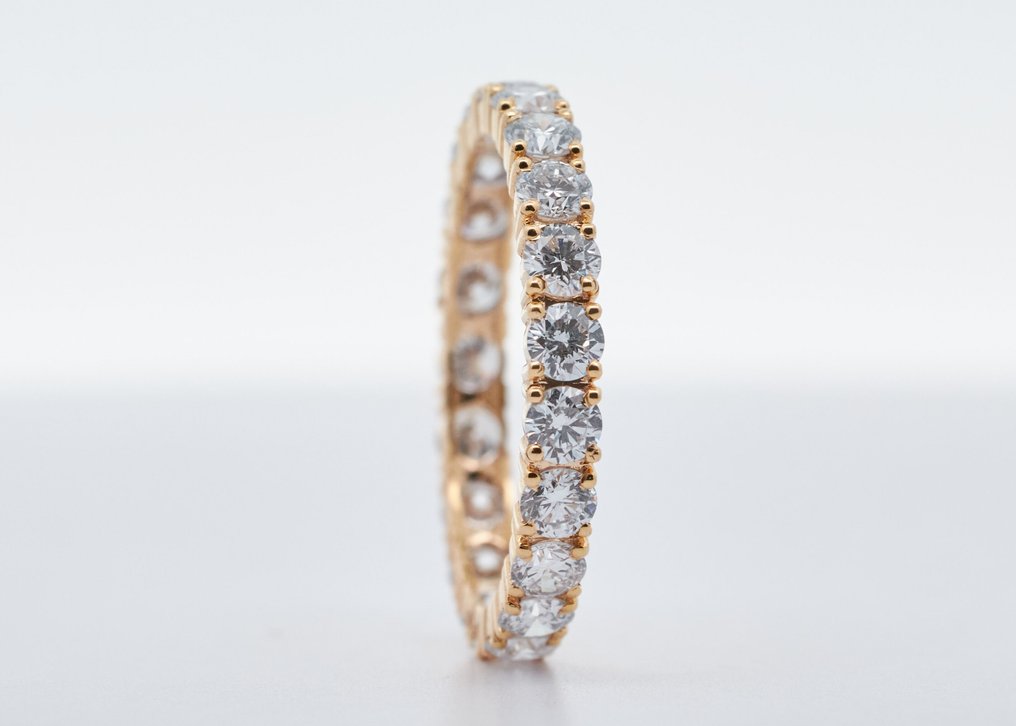 沒有保留價 - 戒指 - 14 克拉 黃金 -  1.88ct. tw. 鉆石 (實驗室培育) #1.0