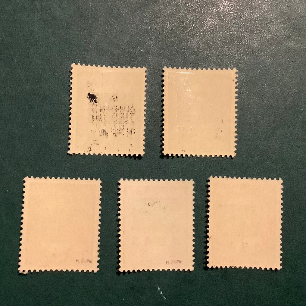 Németország - helyi posta 1945 - Netzschkau Reichenbach: 5 pecséttel helyi termékekkel. - Michel 2/4 I, 6 IIb en 8 I #4.3