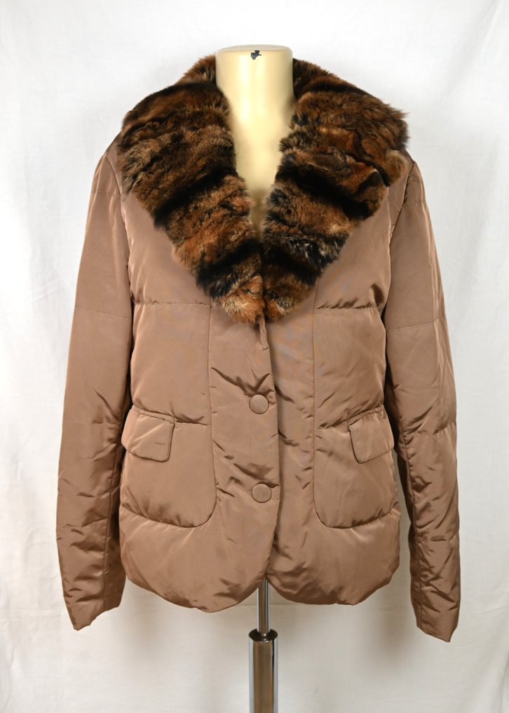 Marella Rabbit Fur Collar Down Jacket - Down jacket #1.0