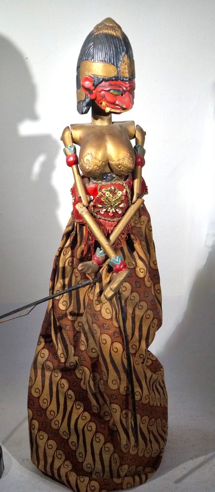 Set van twee Wayang Golek poppen - Indonesië - Eind 20e eeuw #2.1