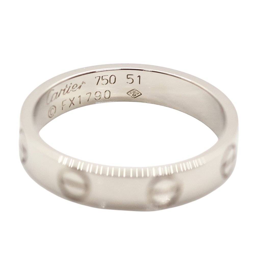 Cartier - 戒指 - LOVE small model - 18K包金 白金 #4.3