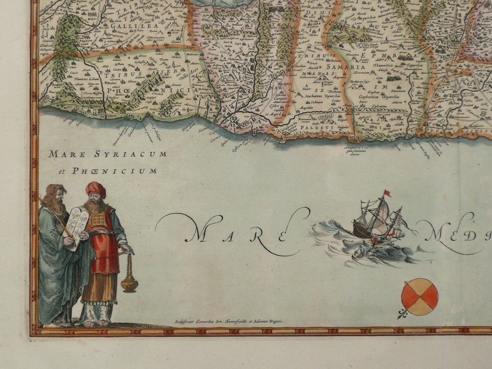 Asia - Israël / Palestine / Holy Land; Johannes Janssonius - Situs Terrae Promissionis. S.S. Bibliorum intelligentiam - 1621-1650 #4.3