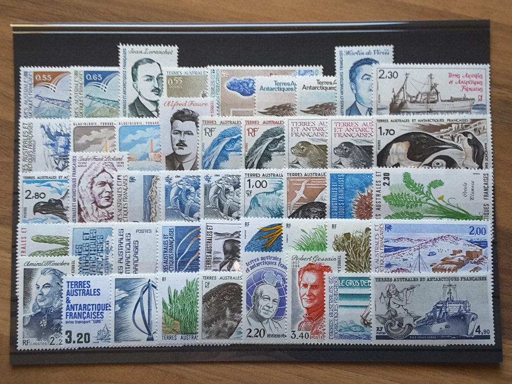 Γαλλικές Υπερπόντιες Περιοχές και Ανταρκτικές Υπερπόντιες Περιοχές (TAAF) 1981/1992 - 12 πλήρη χρόνια γραμματοσήμων ταχυδρομείου και αεροπορικής ταχυδρομικής. - Yvert 92 à 170, PA 65 à 124, et BF 1 #1.0