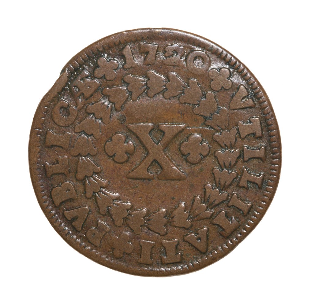 Portugal. D. João V (1706-1750). X Reis 1720 - Marquilha Ladeada - ºJ * Vº - Escassa (Zonder Minimumprijs) #1.0