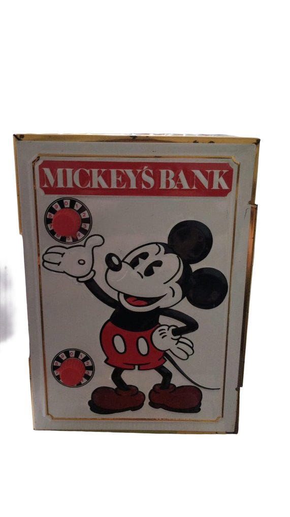 1978 Mickey's Mouse Bank Tin Safe Fricke & Nacke Money Box #1.0