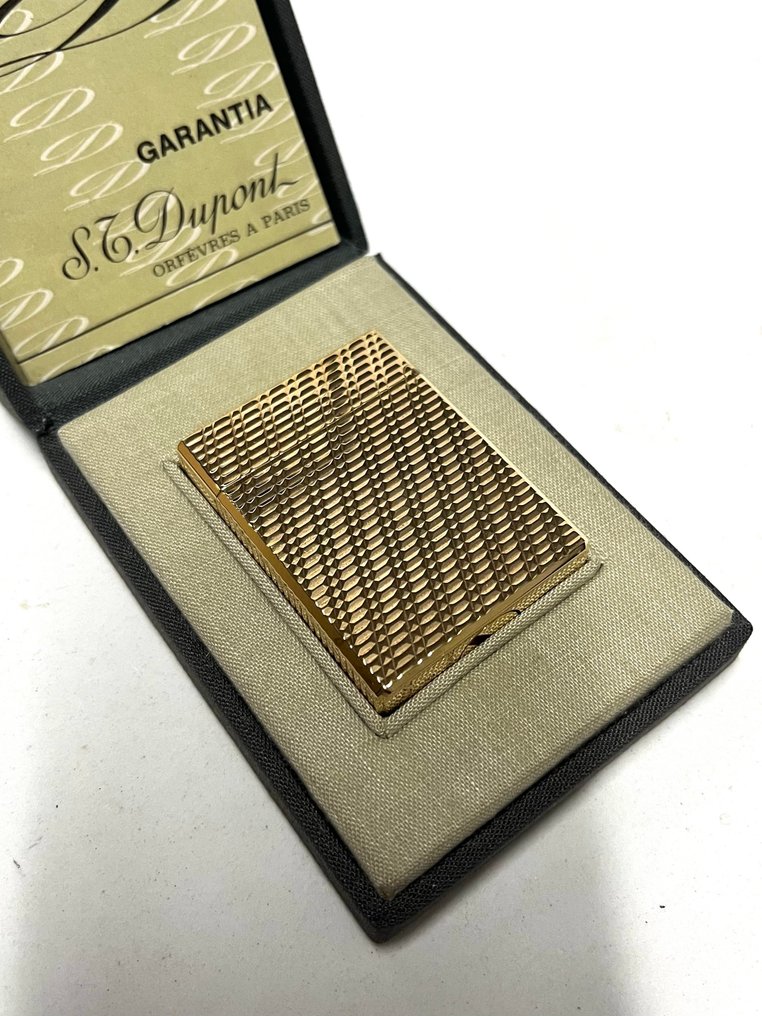 S.T. Dupont - NOS - L1 BS gold plated - lignes et baguettes obliques - Isqueiro - Banhado a ouro #3.2