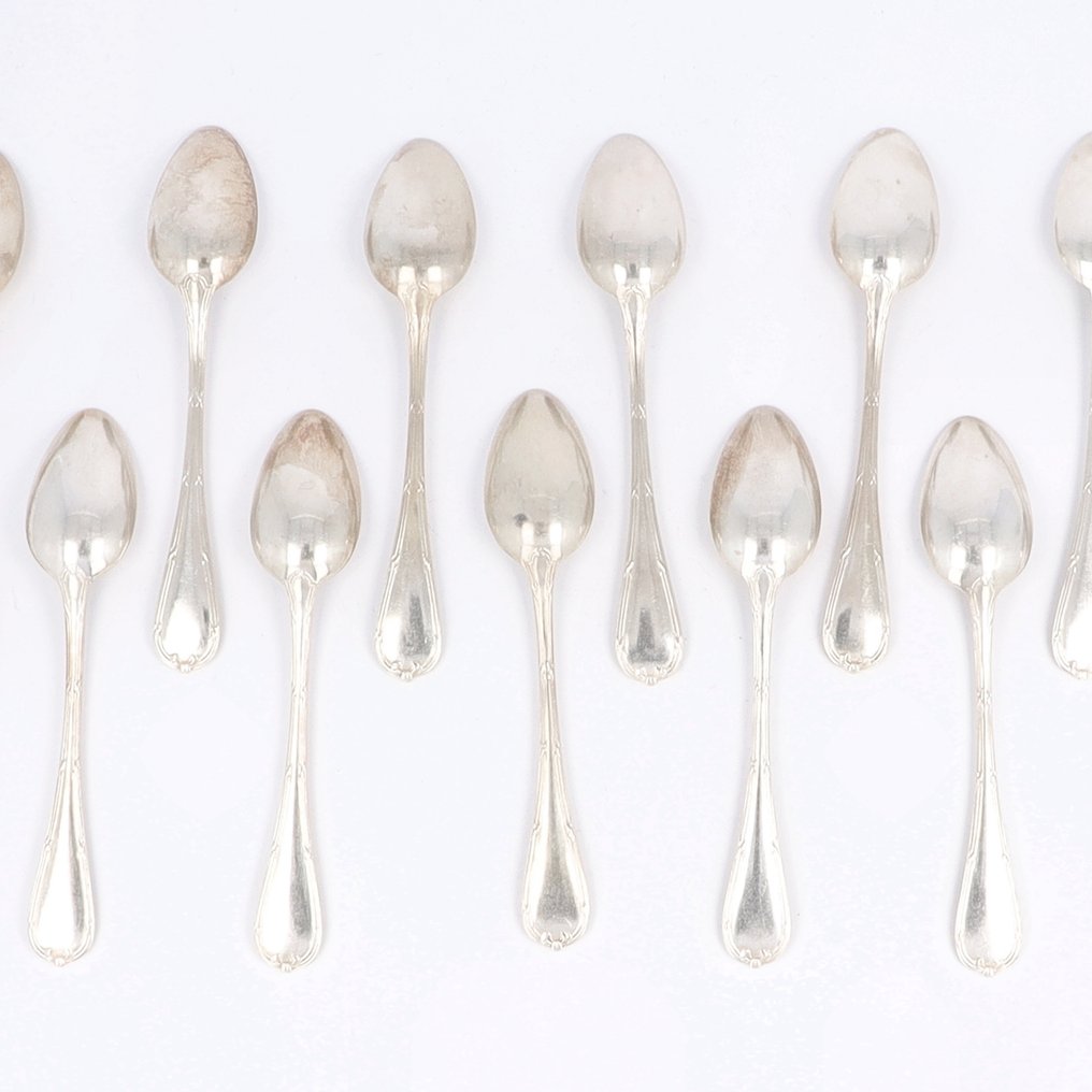 Christofle - Model Rubans - Κουταλάκι του γλυκού (12) - Επάργυρο #3.2