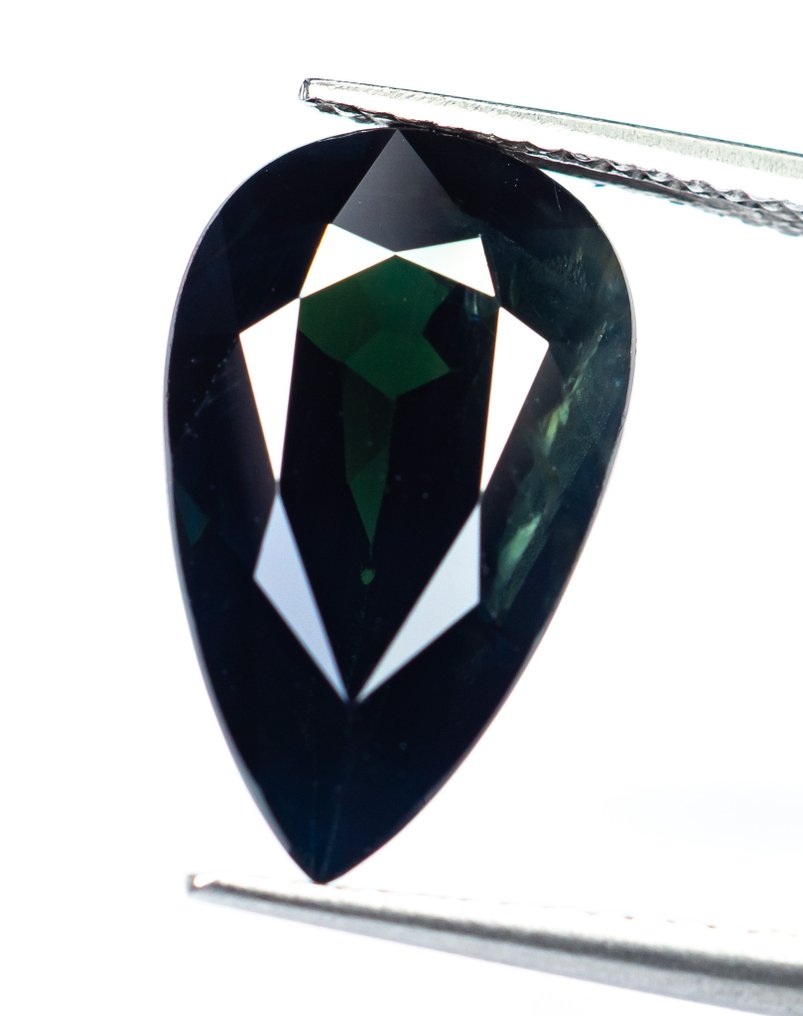 沒有保留價 藍寶石  - 9.20 ct - Bellerophon Gemlab - 深蓝绿色 #2.1