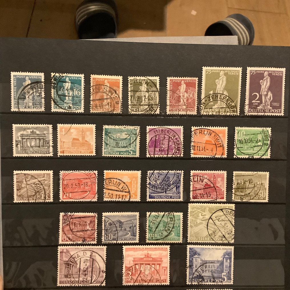 柏林 1949 - 5个完整的排放与UPU、货币改革和绿色印刷 - Michel 35/70 #2.1