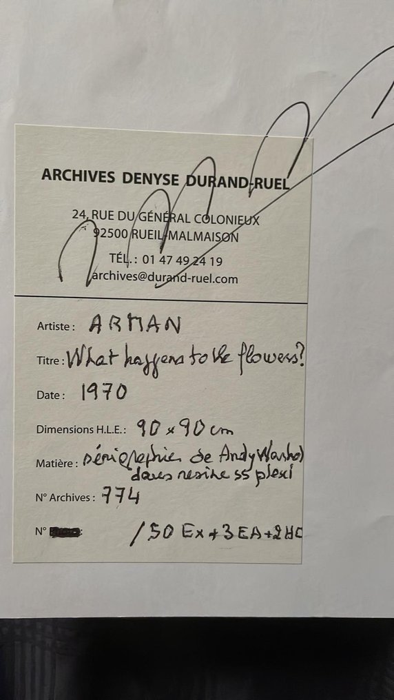 Fernandez Arman (1928-2005) - What happens to the flowers ? Hommage to Andy Warhol #3.2