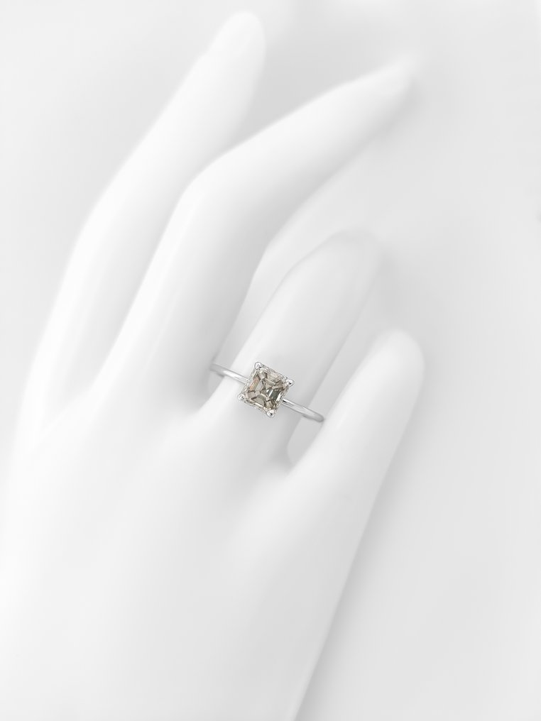 沒有保留價 - 戒指 - 14 克拉 白金 - 1.01ct. tw. 鉆石 (天然彩色) #3.2