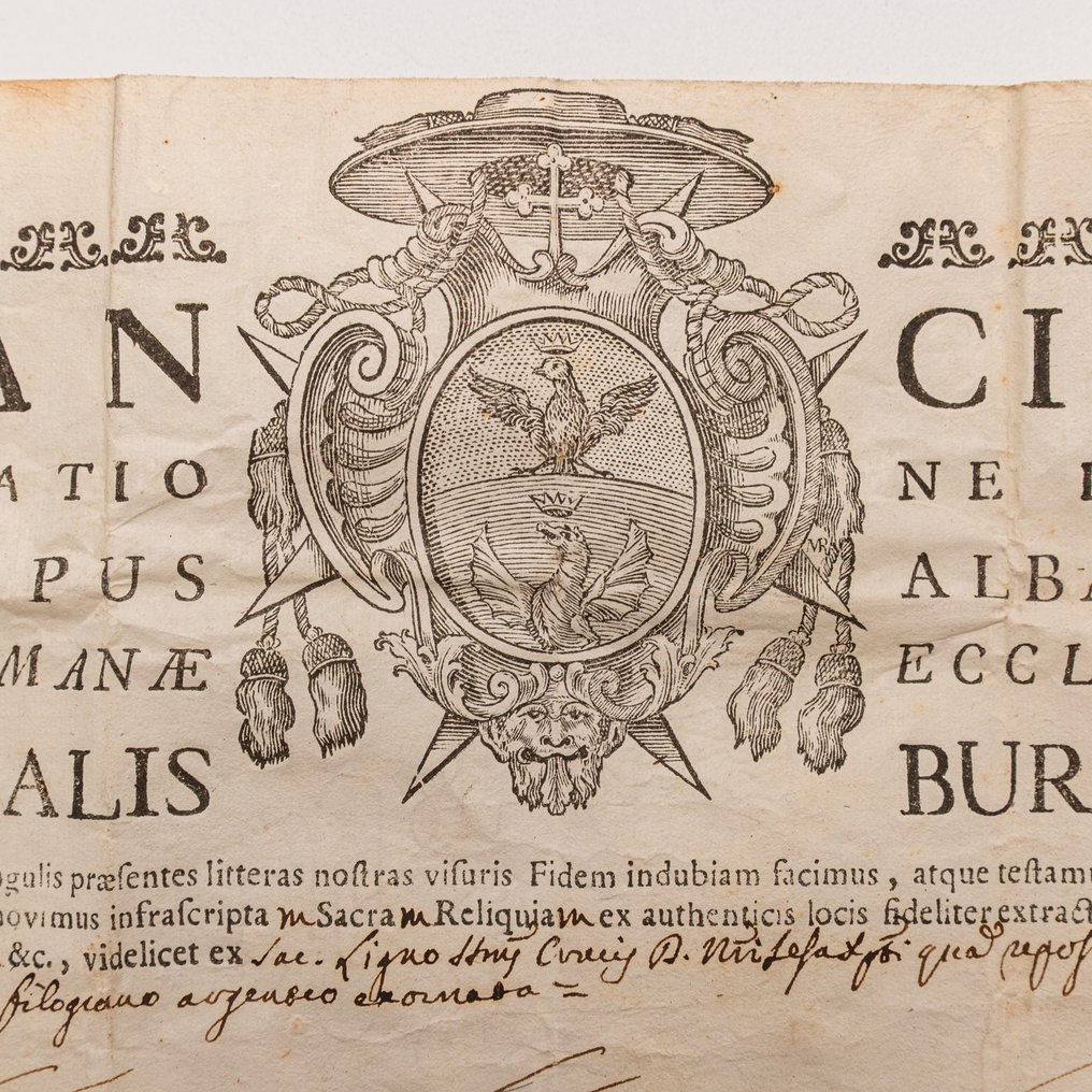 Holy Cross relic with document - Rock crystal - 1750-1800 #1.0