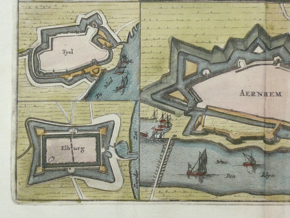 荷兰 - Gelderland / Arnhem / Harderwijk / Tiel / Elburg / Wageningen; L. van de Bosch - "Aernhem" - 1675 #4.3