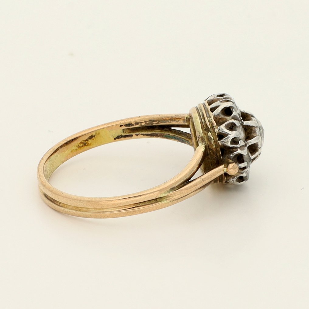 Bague - 18 carats Or jaune - Diamant #4.3