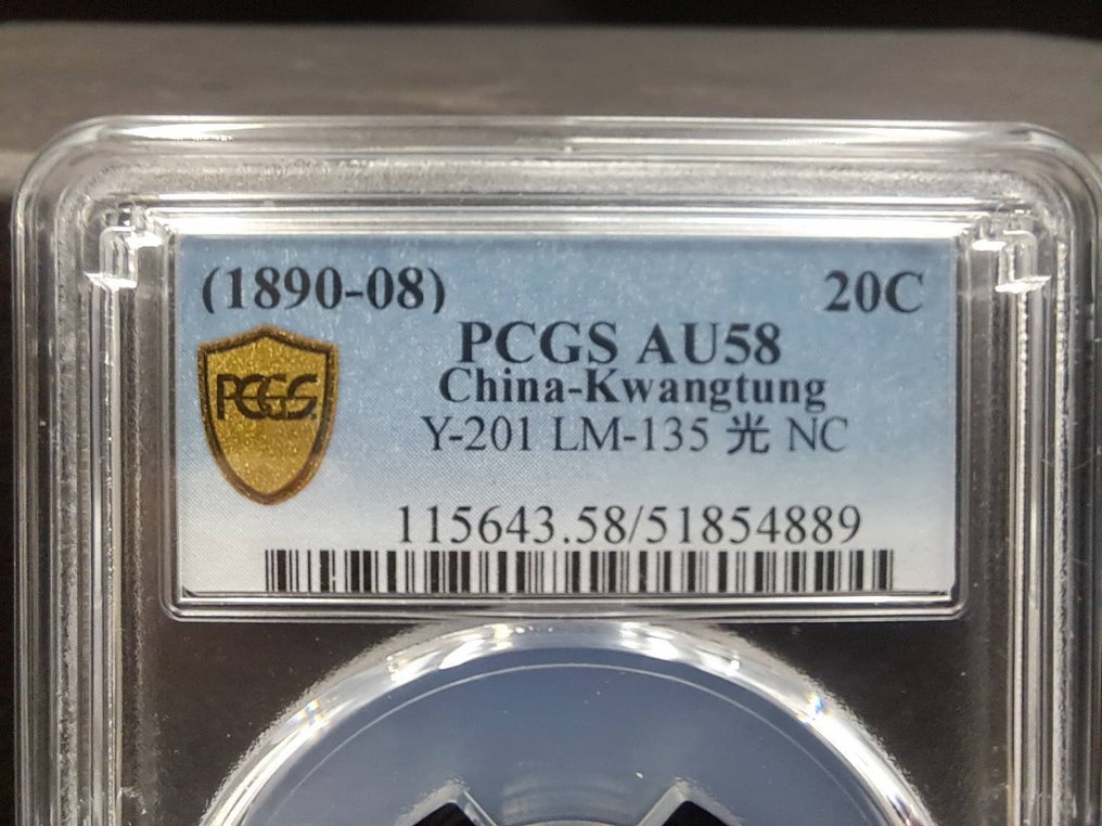 China, Qing-dynastie. Kwangtung 20 Cents nd 1890–1908 (Zonder minimumprijs) #4.3