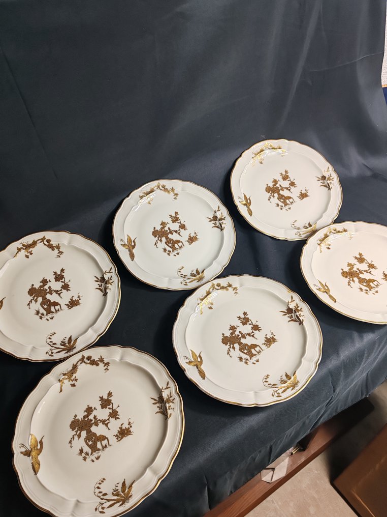 Limoges - bernardaud - Plate (6) - Elisabeth II - Porcelain - coupe #2.1