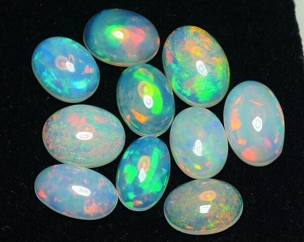 6.08 克拉 - 10 天然欧泊 - Cabochon - 观看视频！- 1.2 g #3.2