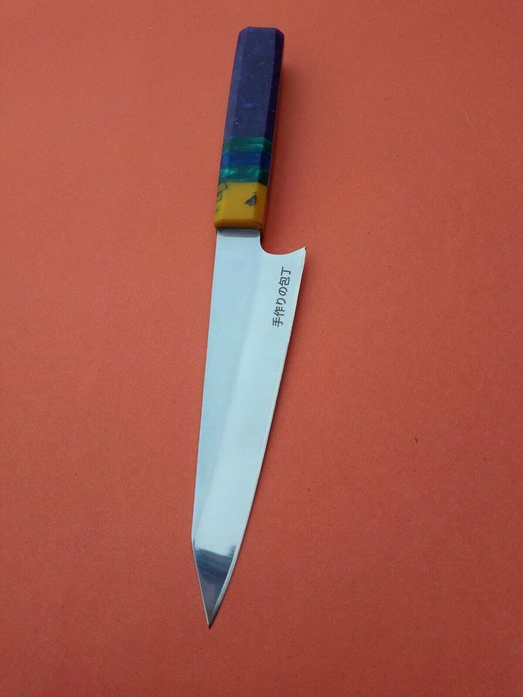 Μαχαίρι κουζίνας -  Συνεργασία Γάλλων Καλλιτεχνών - Χειριστήρια Τέχνης από Άσπρο Ατσάλι Shirogami - Ιαπωνία - Συνεργασία Γάλλων καλλιτεχνών #1.0