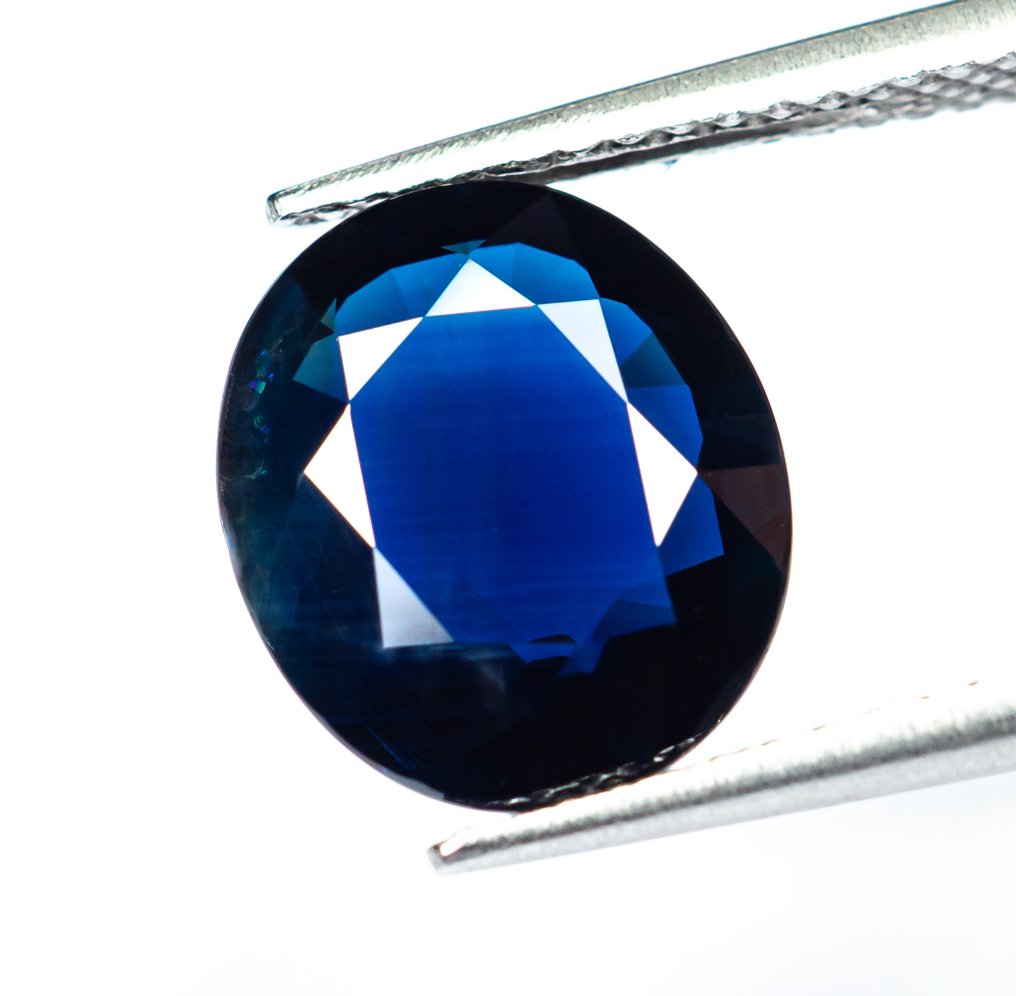 No reserve price Sapphire - 4.39 ct - Bellerophon Gemlab - Deep Blue #2.1