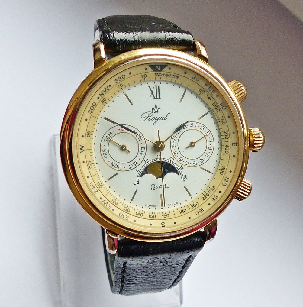 Royal Swiss - Classic Tachymeter Datograph - Ingen reservasjonspris - 23381 - Herre - 1990-1999 #2.1