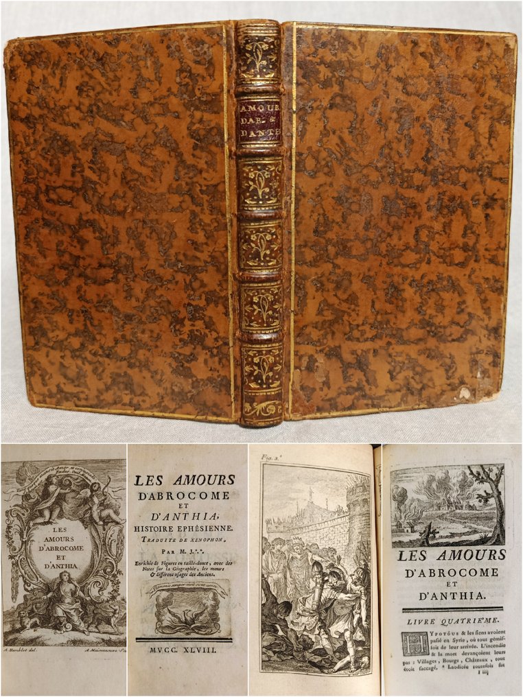 XENOPHON - Les Amours d'Abrocome et d'Anthia, histoire éphésienne traduite de Xénophon par M.J., enrichie de - 1748 #1.0