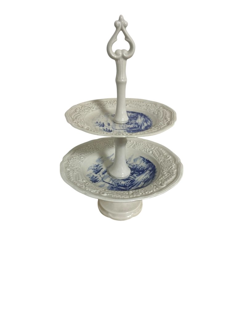 old castel - 餐桌中央装饰  - 陶瓷 - 陶瓷高脚托盘 #1.0