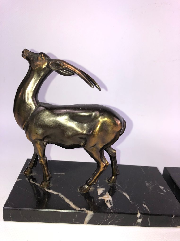 Βιβλιοστάτες (2) - μάρμαρο μέταλλο - αρτ ντεκό #1.0