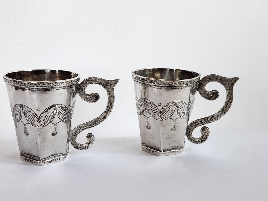 Zestaw kieliszków (2) - Srebro pr. 925 - Kufle z srebra 925 z końca XIX wieku #3.2