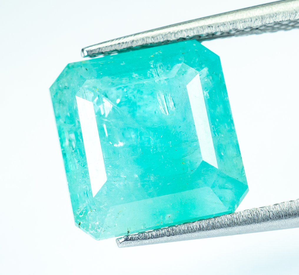 Ingen reservasjonspris Smaragd - 6.66 ct - Bellerophon Gemlab - Blågrønn (Nigeria) #1.0