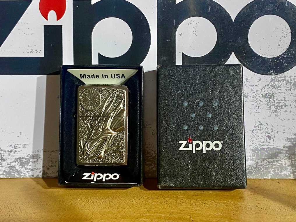 Zippo - DRAGON - RELIEF - Ingen mindstepris - Lighter - Stål (rustfrit), Messing #4.3