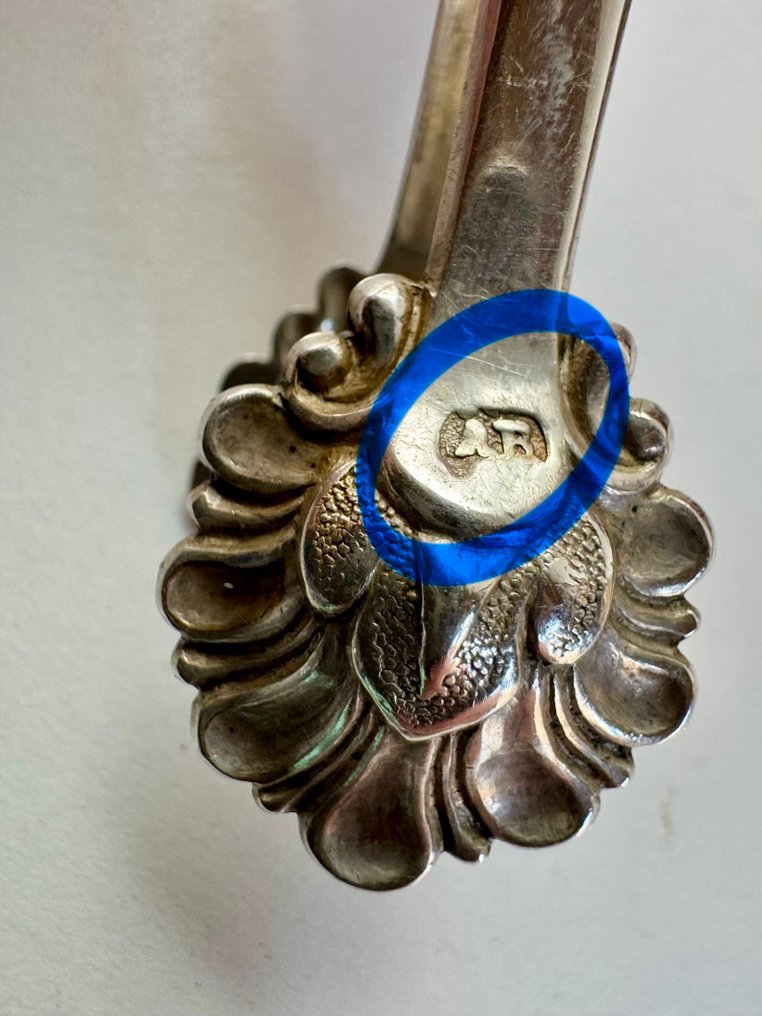 ALOIS BALLAUF - Sukker tang - Sølv - 1850-1900, Wien, Østrig, 1853 - Eksklusive sukkerklemmer #3.2