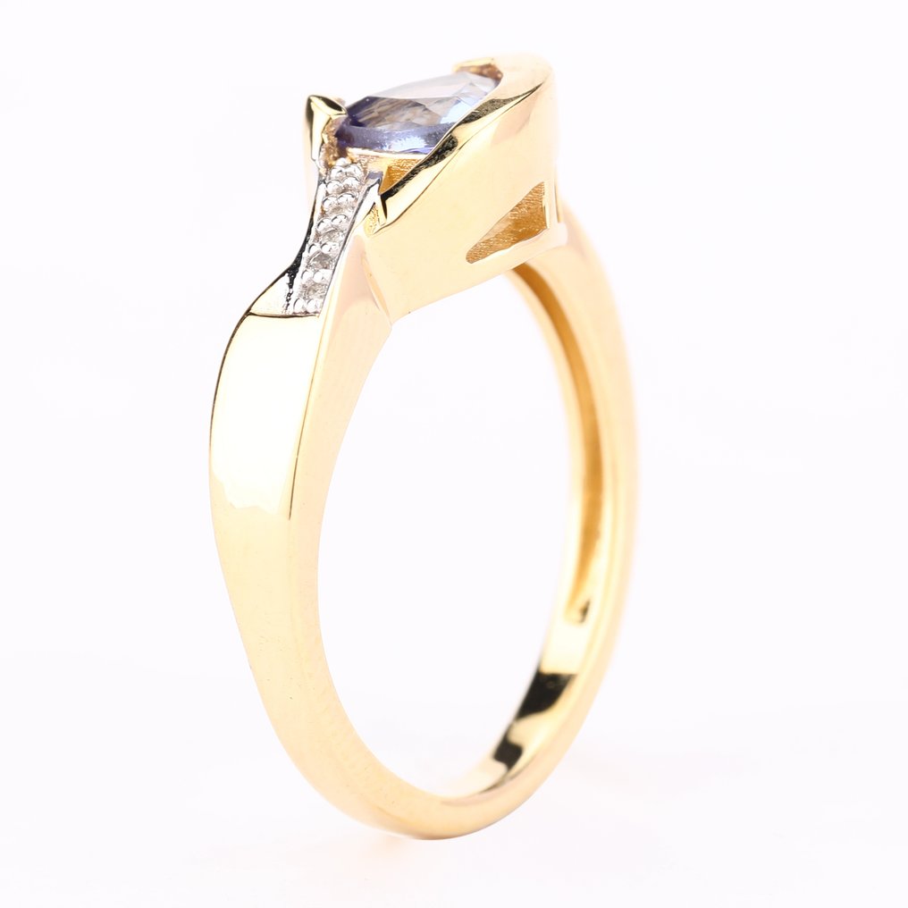 Fără preț de rezervă - Inel Placat cu aur, Argint - 0.80ct. tw. Tanzanite - Topaz #4.3